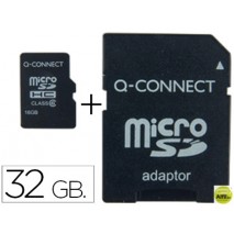 MEMORIA SD MICRO Q-CONNECT FLASH 32 GB CLASE 6 CON ADAPTADOR