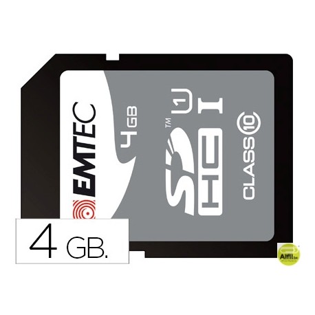 MEMORIA SDHC EMTEC FLASH 4 GB CLASE 10
