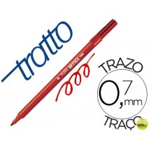 ROTULADOR TRATTO OFFICE FINE PUNTA DE FIBRA TRAZO 0,7 MM ROJO