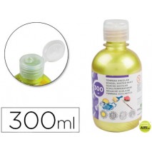 TEMPERA ESCOLAR LIDERPAPEL 300 ML AMARILLO METALIZADO