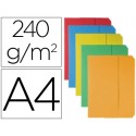 SUBCARPETAS CARTULINAS VIP FAST-PAPERFLOW FOLIO CON BOLSA Y SOLAPA PACK DE 10 UNIDADES COLORES VIVOS