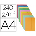 SUBCARPETAS CARTULINAS VIP FAST-PAPERFLOW FOLIO CON SOLAPA  COLORES SURTIDOS