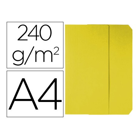 SUBCARPETAS CARTULINAS VIP FAST-PAPERFLOW FOLIO CON SOLAPA COLOR AMARILLO
