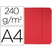 SUBCARPETAS CARTULINAS VIP FAST-PAPERFLOW FOLIO CON SOLAPA COLOR ROJO