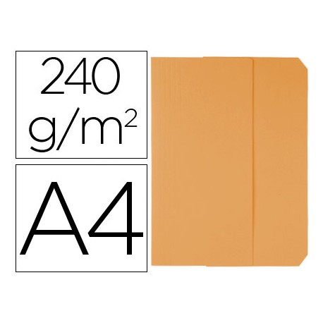 SUBCARPETAS CARTULINAS VIP FAST-PAPERFLOW FOLIO CON SOLAPA COLOR NARANJA