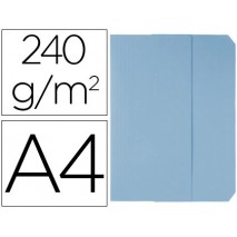 SUBCARPETAS CARTULINAS VIP FAST-PAPERFLOW FOLIO CON SOLAPA COLOR AZUL PASTEL