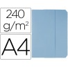 SUBCARPETAS CARTULINAS VIP FAST-PAPERFLOW FOLIO CON SOLAPA COLOR AZUL PASTEL