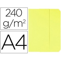 SUBCARPETAS CARTULINAS VIP FAST-PAPERFLOW FOLIO CON SOLAPA COLOR AMARILLO PASTEL