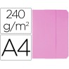 SUBCARPETAS CARTULINAS VIP FAST-PAPERFLOW FOLIO CON SOLAPA COLOR ROSA PASTEL
