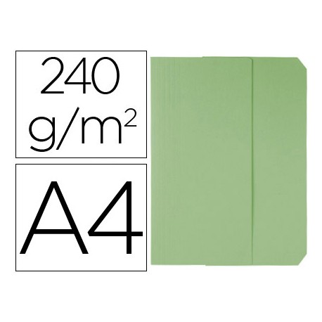 SUBCARPETAS CARTULINAS VIP FAST-PAPERFLOW FOLIO CON SOLAPA COLOR VERDE PASTEL