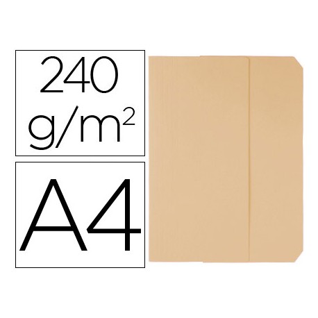 SUBCARPETAS CARTULINAS VIP FAST-PAPERFLOW FOLIO CON SOLAPA COLOR CREMA PASTEL