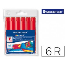 ROTULADOR STAEDTLER COLOR JUMBO TRAZO 3 MM CAJAS UNICOLOR ROJO