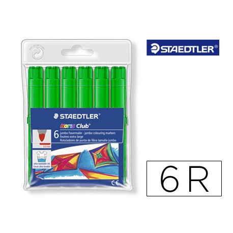 ROTULADOR STAEDTLER COLOR JUMBO TRAZO 3 MM -CAJAS UNICOLOR VERDE LIMA