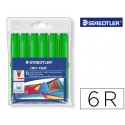 ROTULADOR STAEDTLER COLOR JUMBO TRAZO 3 MM -CAJAS UNICOLOR VERDE LIMA