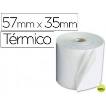 ROLLO SUMADORA Q-CONNECT TERMICO 57 MM ANCHO X 35MM DIAMETRO PARA MAQUINAS TERMINAL PUNTO DE VENTA