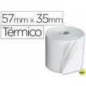 ROLLO SUMADORA Q-CONNECT TERMICO 57 MM ANCHO X 35MM DIAMETRO PARA MAQUINAS TERMINAL PUNTO DE VENTA