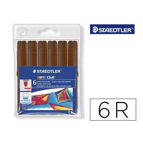 ROTULADOR STAEDTLER COLOR JUMBO TRAZO 3 MM -CAJAS UNICOLOR MARRON