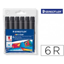 ROTULADOR STAEDTLER COLOR JUMBO TRAZO 3 MM CAJAS UNICOLOR NEGRO