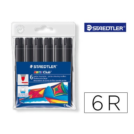 ROTULADOR STAEDTLER COLOR JUMBO TRAZO 3 MM CAJAS UNICOLOR NEGRO