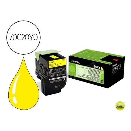 TONER LEXMARK AMARILLO RETORNABLE 1000 PAG MS310D/410D MS310DN/410DN/510DN 410DTN