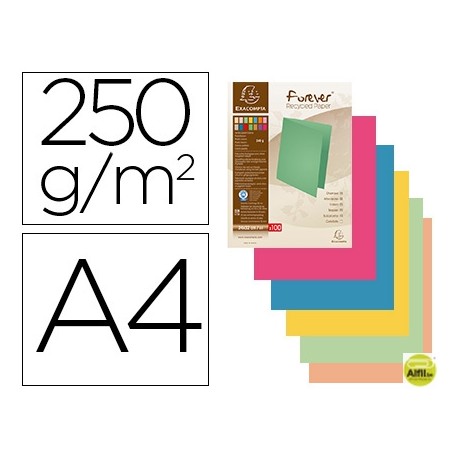 SUBCARPETA EXACOMPTA FOLDYNE A4 PAQUETE DE 100 COLORES SURTIDOS 250 GR