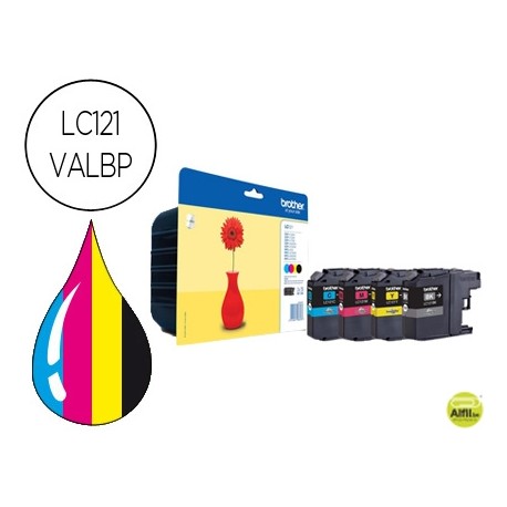 INK-JET BROTHER DCP-J132W/152W/552DW/752DW MFC-J470DW/650DW/870DW PACK 4 COLORES -300 PAG
