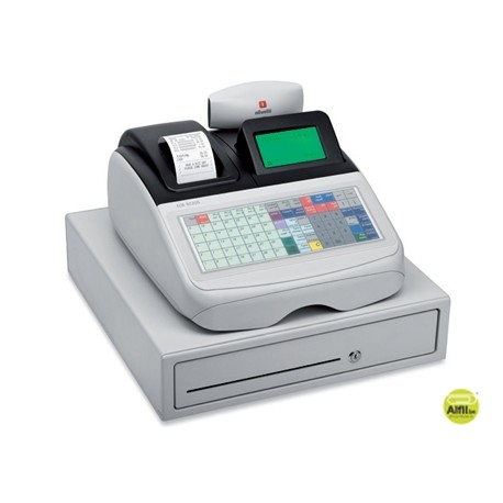 REGISTRADORA OLIVETTI ECR 8220 S CAJON GRANDE CAJA PROFESIONAL TECLADO PLANO CONECTABLE PC Y LECTOR
