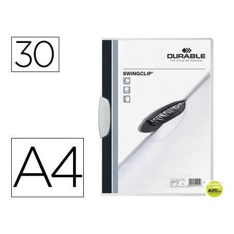 CARPETA SWINGCLIP DOSSIER PINZA LATERAL Y GIRATORIA BLANCO DIN A4 CAPACIDAD 30 H