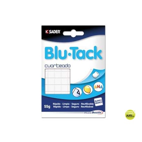 SUJETACOSA MASILLA BOSTIK BLU TACK BLANCO CUARTEADO