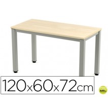 MESA DE OFICINA ROCADA EXECUTIVE 200AD01 ALUMINIO Y HAYA 120X60 CM