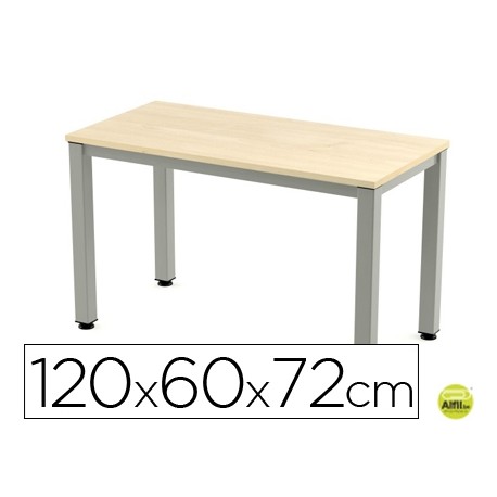 MESA DE OFICINA ROCADA EXECUTIVE 200AD01 ALUMINIO Y HAYA 120X60 CM