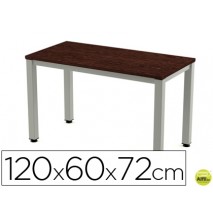 MESA DE OFICINA ROCADA EXECUTIVE 200AD03 ALUMINIO /WENGUE 120X60 CM