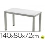 MESA DE OFICINA ROCADA EXECUTIVE 2001AD02 ALUMINIO /GRIS 140X80 CM