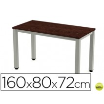 MESA DE OFICINA ROCADA EXECUTIVE 2002AD03 ALUMINIO /WENGUE 160X80 CM