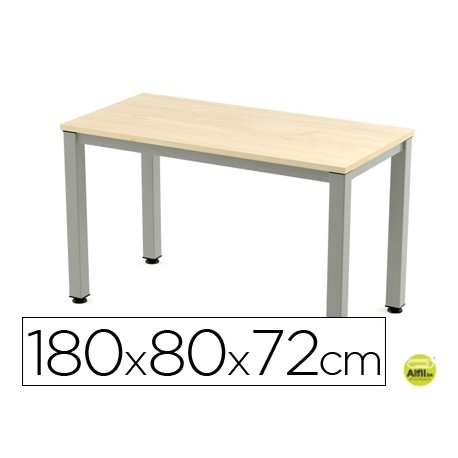 MESA DE OFICINA ROCADA EXECUTIVE 2003AD01 ALUMINIO /HAYA 180X80 CM