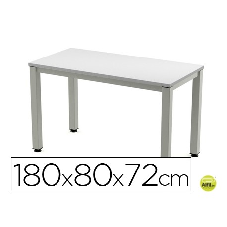 MESA DE OFICINA ROCADA EXECUTIVE 2003AD02 ALUMINIO /GRIS 180X80 CM