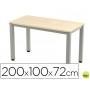 MESA DE OFICINA ROCADA EXECUTIVE 2005AD01 ALUMINIO /HAYA 200X100 CM