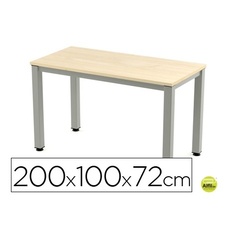 MESA DE OFICINA ROCADA EXECUTIVE 2005AD01 ALUMINIO /HAYA 200X100 CM