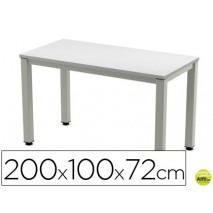 MESA DE OFICINA ROCADA EXECUTIVE 2005AD02 ALUMINIO /GRIS 200X100 CM