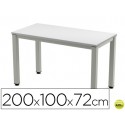 MESA DE OFICINA ROCADA EXECUTIVE 2005AD02 ALUMINIO /GRIS 200X100 CM