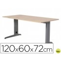 MESA DE OFICINA ROCADA METAL 2000AC01 ALUMINIO /HAYA 120X60 CM