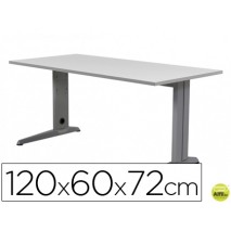 MESA DE OFICINA ROCADA METAL 2000AC02 ALUMINIO /GRIS 120X60 CM