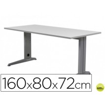 MESA DE OFICINA ROCADA METAL 2002AC02 ALUMINIO /GRIS 160X80 CM