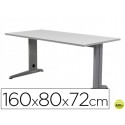 MESA DE OFICINA ROCADA METAL 2002AC02 ALUMINIO /GRIS 160X80 CM