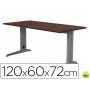 MESA DE OFICINA ROCADA METAL 2000AC03 ALUMINIO /WENGUE 120X60 CM
