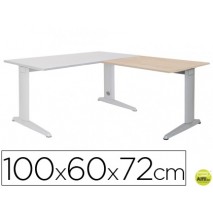 ALA PARA MESA ROCADA SERIE METAL 60X 100 CM DERECHA O IZQUIERDA ACABADO AC01 ALUMINIO/ HAYA