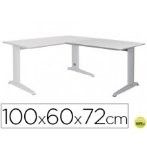 ALA PARA MESA ROCADA SERIE METAL 60X 100 CM DERECHA O IZQUIERDA ACABADO AC02 ALUMINIO/ GRIS