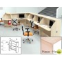 MOSTRADOR DE RECEPCION ROCADA WELCOME RECTO 5003AA01 HAYA/ HAYA 80X66,5X118 CM