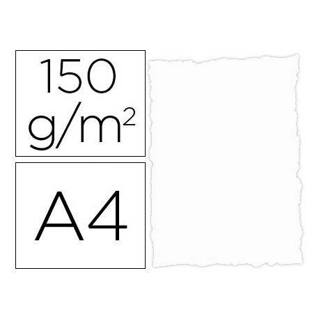 PAPEL PERGAMINO DIN A4 TROQUELADO 150 GR COLOR PARCHMENT BLANCO PAQUETE DE 25 HOJAS