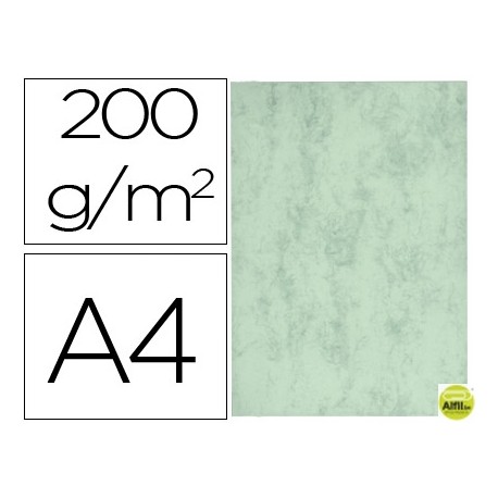 CARTULINA MARMOLEADA DIN A4 200 GR COLOR VERDE